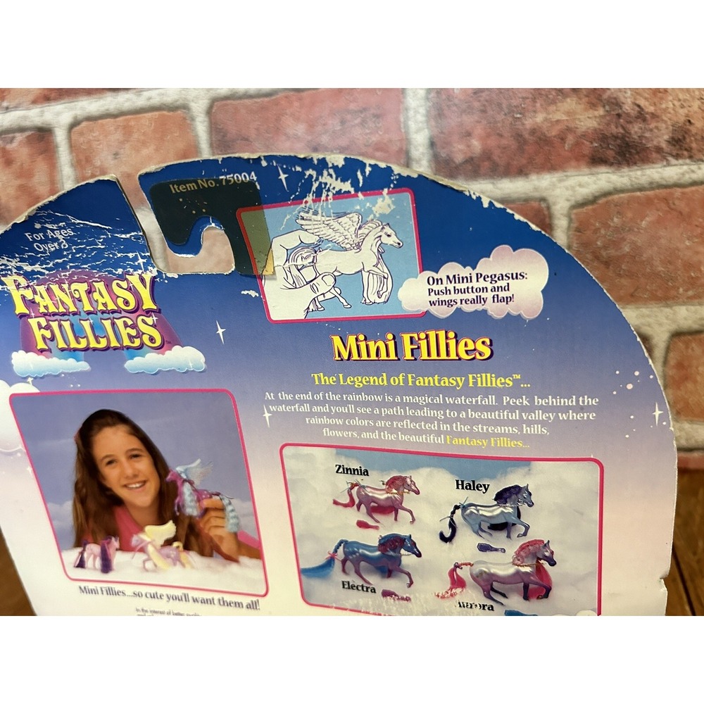 NEW (1996) Fantasy Fillies Mini Fillies Pegasus Horses Storm & Zoe Hard To Find - Picture 11 of 16